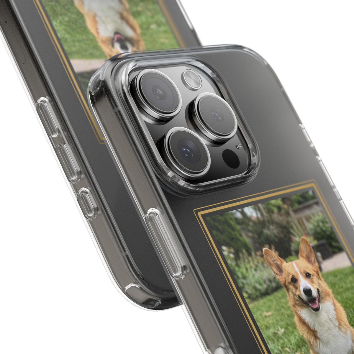 Clear Pet Photo Phone Case, Custom Dog Picture iPhone Case with Name, Personalized Transparent Pet Case, Dog Mom Gift