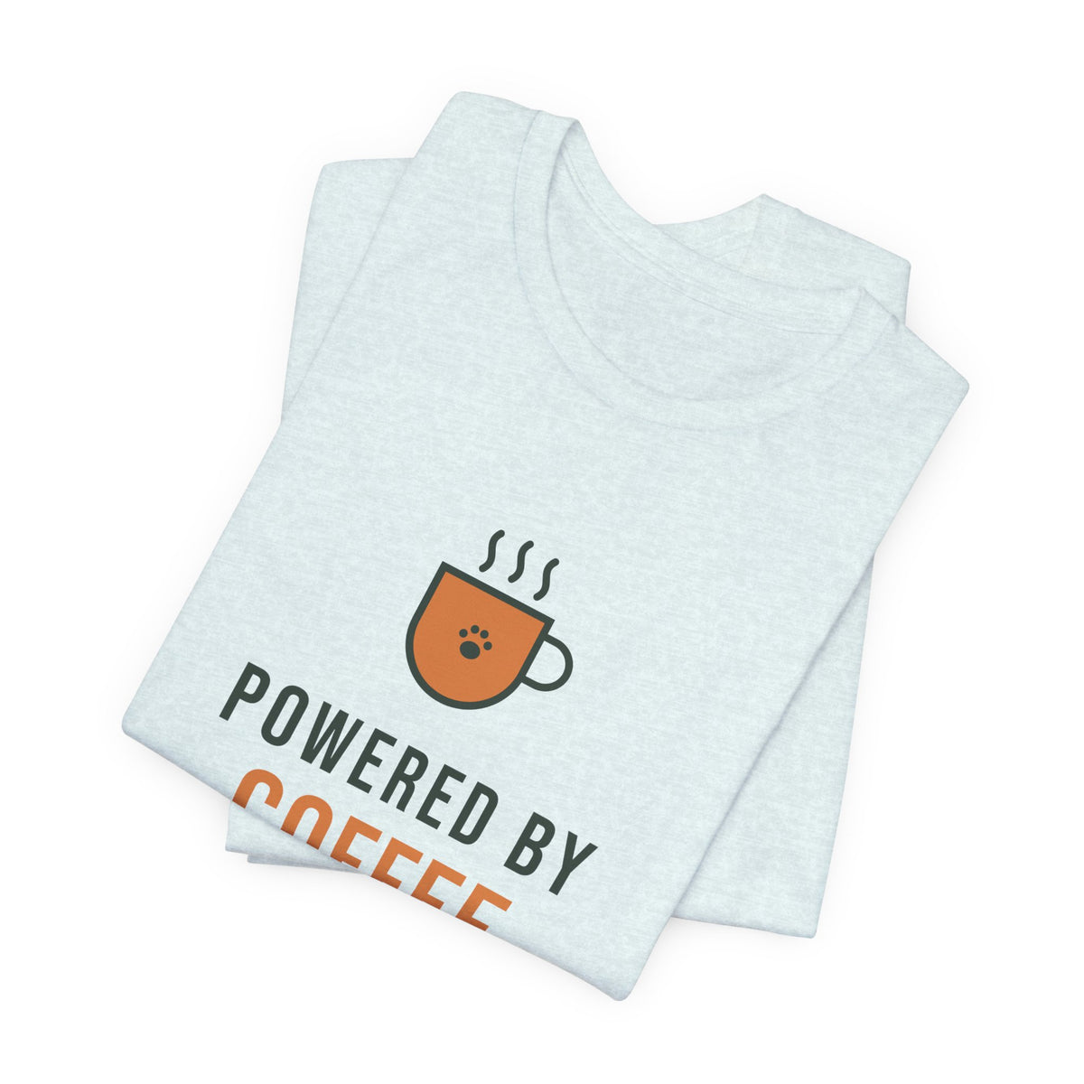 Powered By Coffee and Dog Hair Shirt, Funny Dog Mom Tee, Coffee Lover Dog Owner T-Shirt, Dog Lover Gift