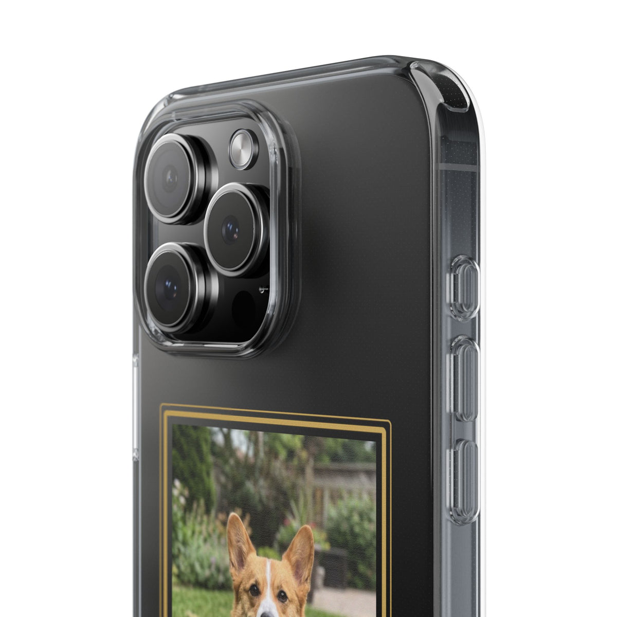 Clear Pet Photo Phone Case, Custom Dog Picture iPhone Case with Name, Personalized Transparent Pet Case, Dog Mom Gift