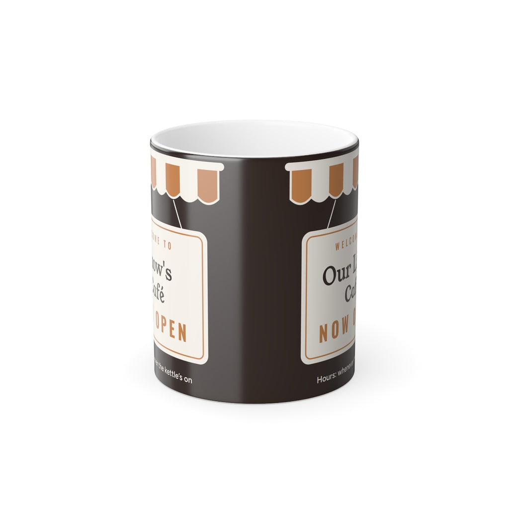 Personalized Café Heat Reveal Mug, Custom Name Color Changing Coffee Mug, Home Café Gift for Coffee Lover