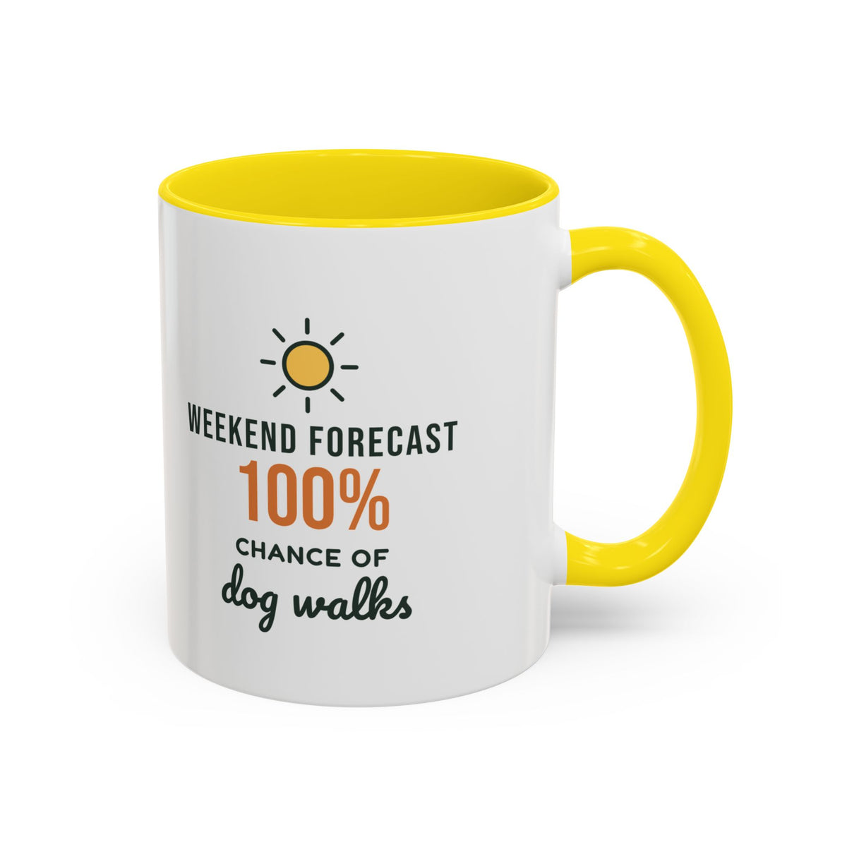 Weekend Forecast 100% Chance of Dog Walks Mug, Funny Dog Owner Coffee Mug, Dog Lover Gift, Dog Walker Cup