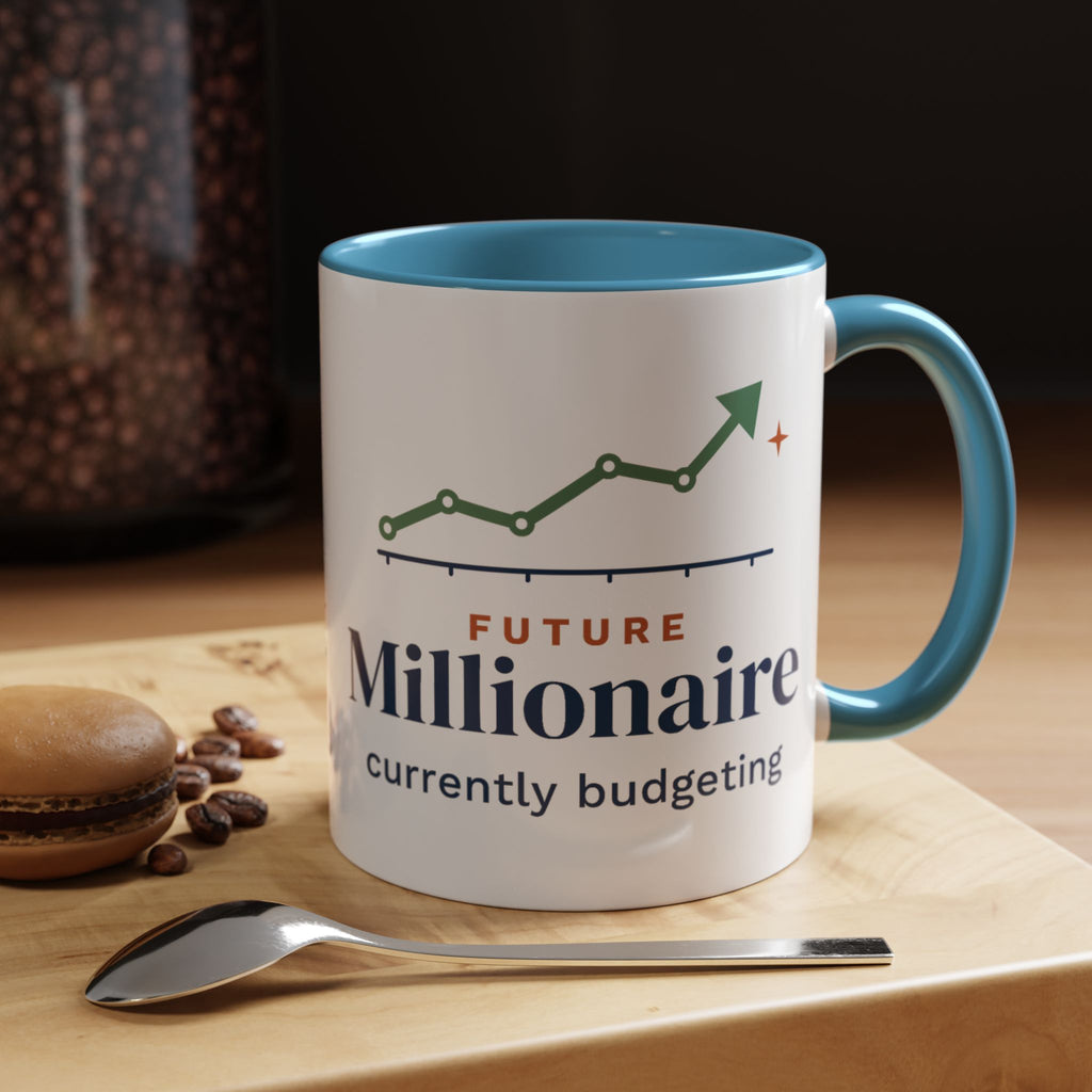 Future Millionaire Currently Budgeting Mug, Funny Budget Coffee Mug, Money Saving Gift, Personal Finance Gift, 11oz Ceramic Mug