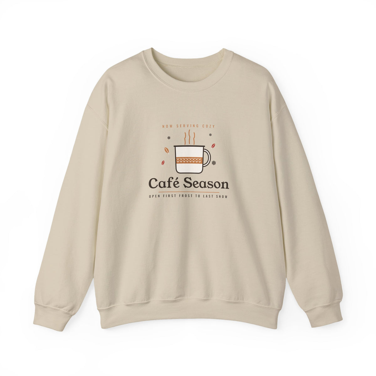 Café Season Sweatshirt, Cozy Fall and Winter Coffee Crewneck, Coffee Shop Sweater, Gift for Coffee Lovers