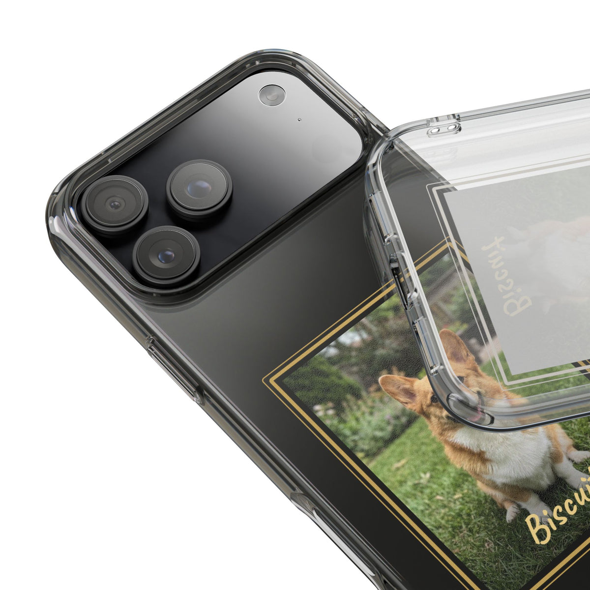 Clear Pet Photo Phone Case, Custom Dog Picture iPhone Case with Name, Personalized Transparent Pet Case, Dog Mom Gift
