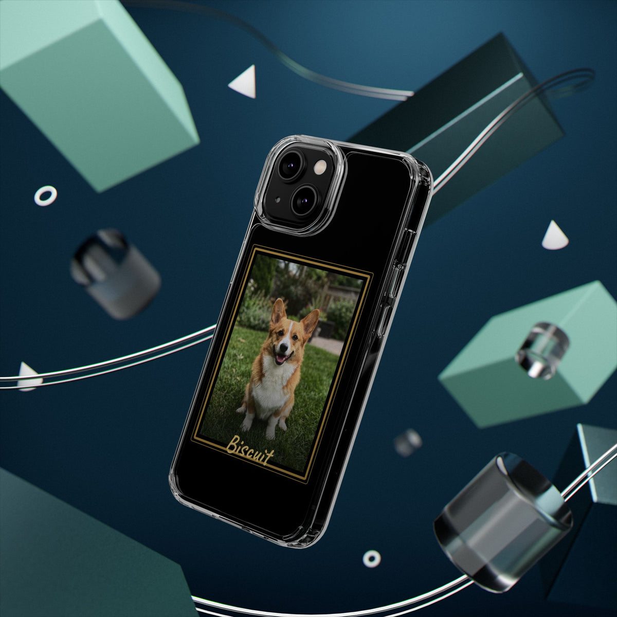Clear Pet Photo Phone Case, Custom Dog Picture iPhone Case with Name, Personalized Transparent Pet Case, Dog Mom Gift
