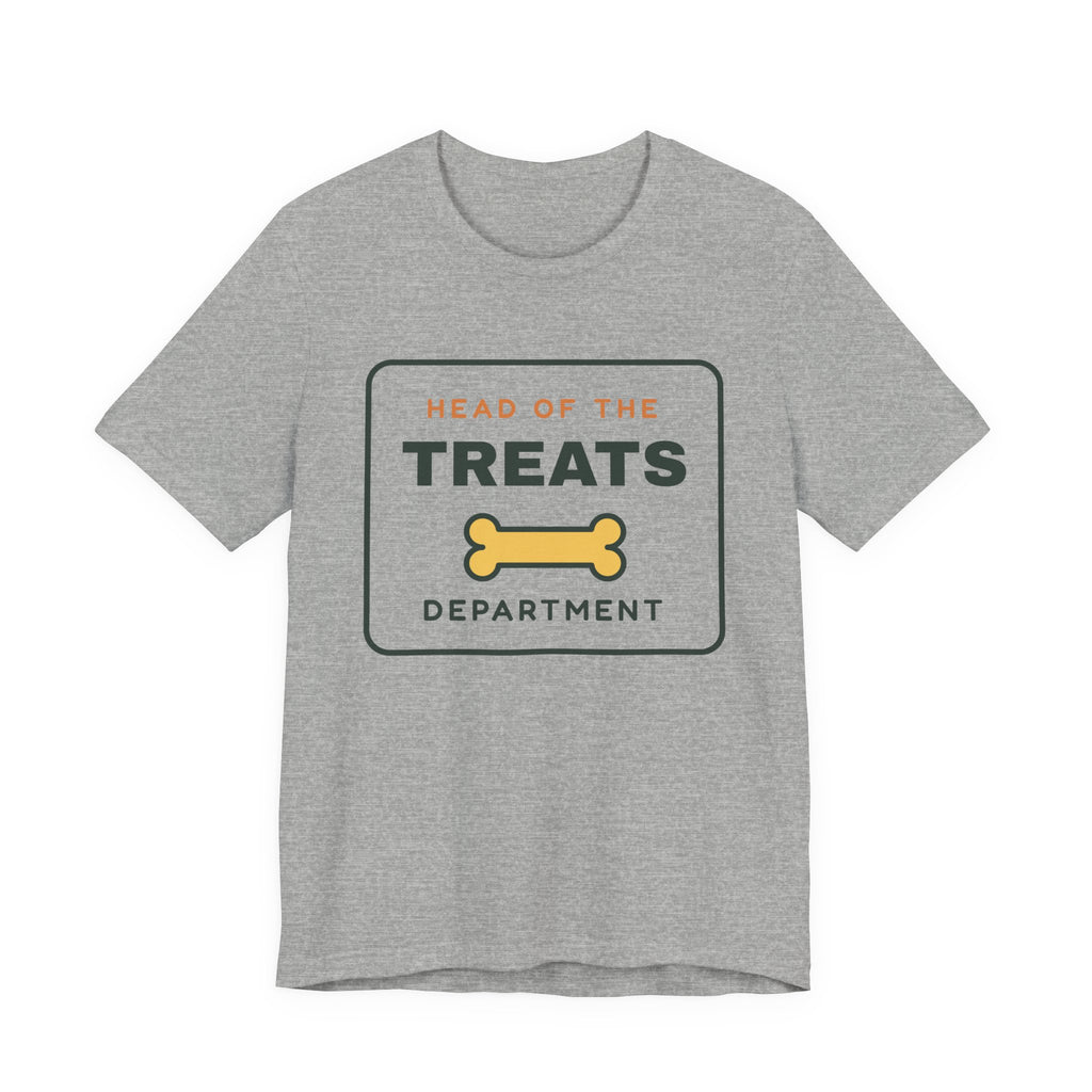 Head of the Treats Department Shirt, Funny Dog Owner Tee, Dog Treats T-Shirt, Gift for Dog Lover