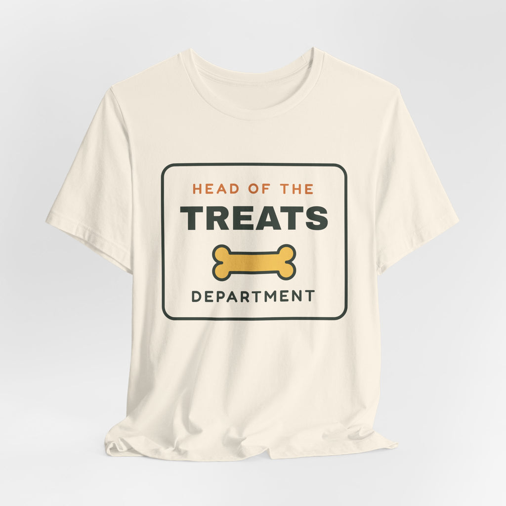 Head of the Treats Department Shirt, Funny Dog Owner Tee, Dog Treats T-Shirt, Gift for Dog Lover
