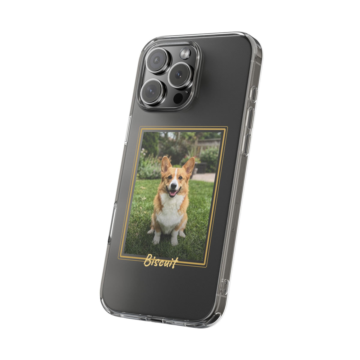 Clear Pet Photo Phone Case, Custom Dog Picture iPhone Case with Name, Personalized Transparent Pet Case, Dog Mom Gift