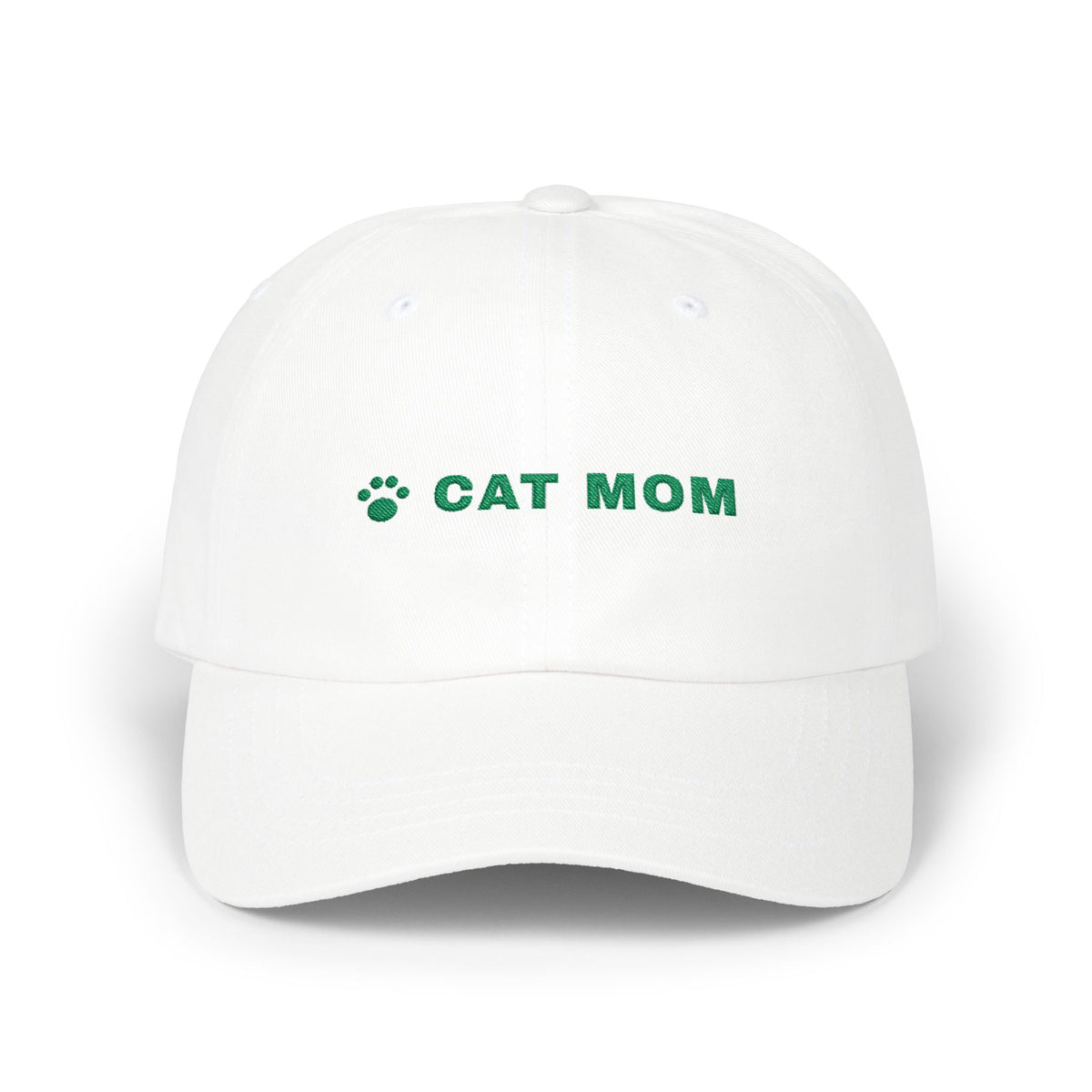 Cat Mom Hat, Embroidered Cat Mom Dad Cap, Cat Lover Gift, Paw Print Baseball Cap, Gift for Cat Owner