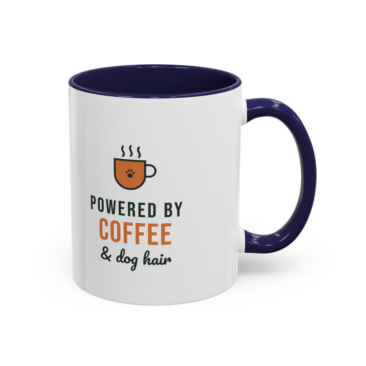 Powered By Coffee and Dog Hair Mug, Funny Dog Lover Coffee Mug, Dog Mom Gift, Coffee Lover Cup