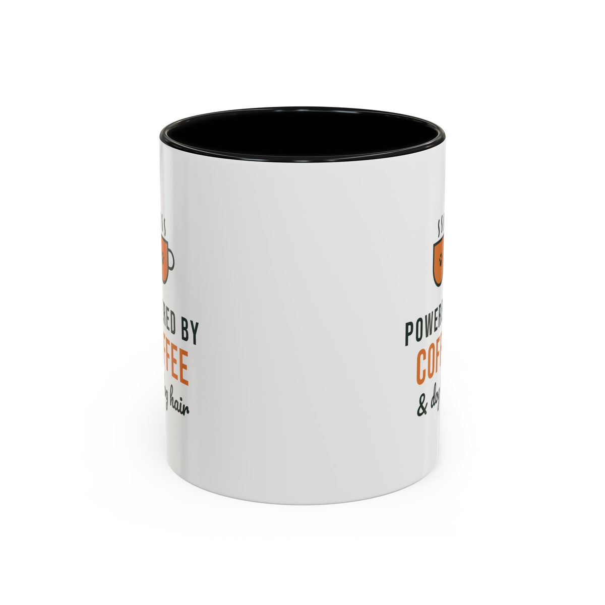 Powered By Coffee and Dog Hair Mug, Funny Dog Lover Coffee Mug, Dog Mom Gift, Coffee Lover Cup