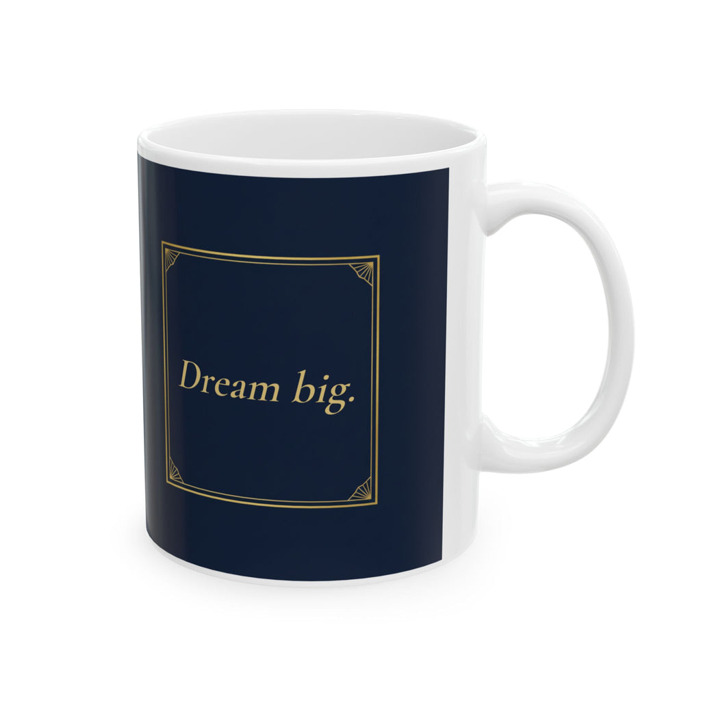 Personalized Savings Goal Mug, Navy and Gold Coffee Mug, Elegant Custom Saving For Gift