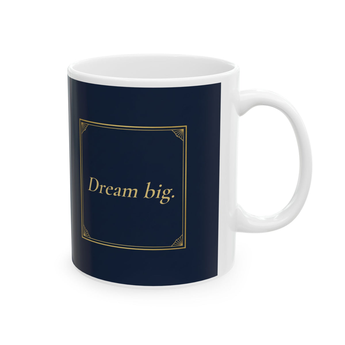 Personalized Savings Goal Mug, Navy and Gold Coffee Mug, Elegant Custom Saving For Gift