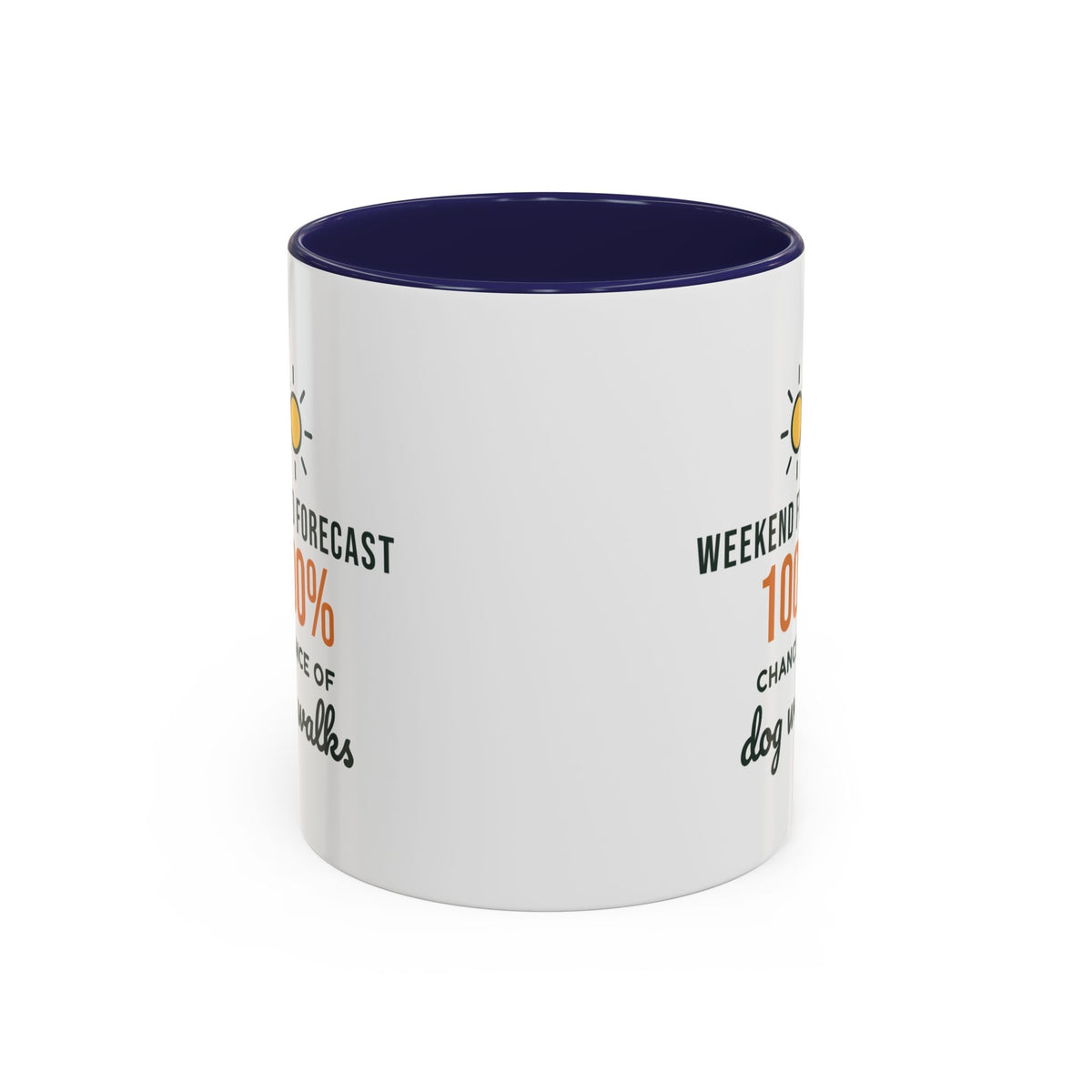 Weekend Forecast 100% Chance of Dog Walks Mug, Funny Dog Owner Coffee Mug, Dog Lover Gift, Dog Walker Cup