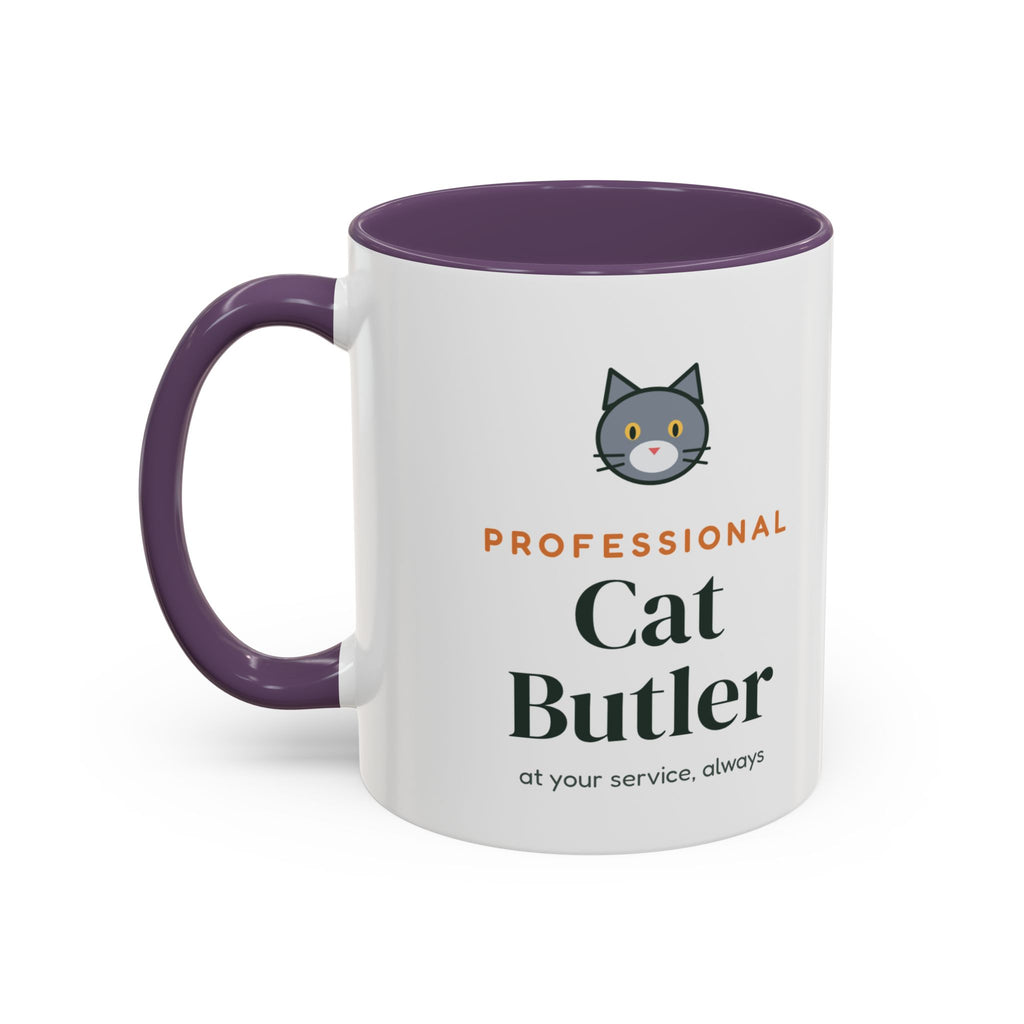 Professional Cat Butler Mug, Funny Cat Lover Coffee Mug, Cat Owner Gift, Cat Mom Cat Dad Cup