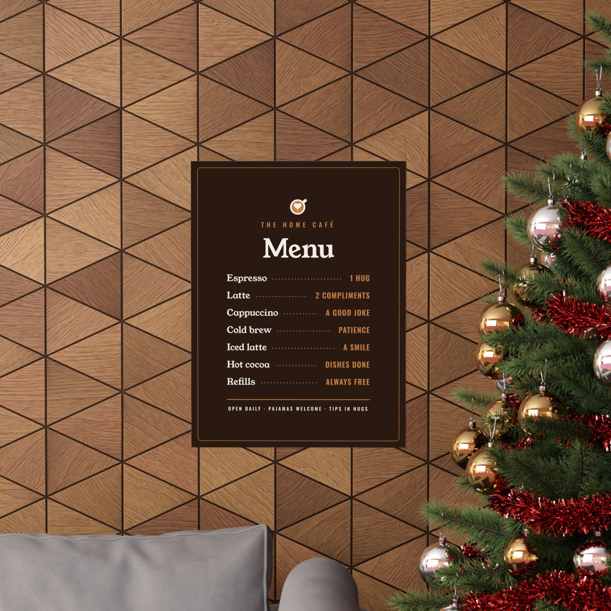 Coffee Bar Decor Gift, Home Café Menu Poster, Funny Coffee Menu Wall Art, Coffee Station Sign Print, Kitchen Wall Decor