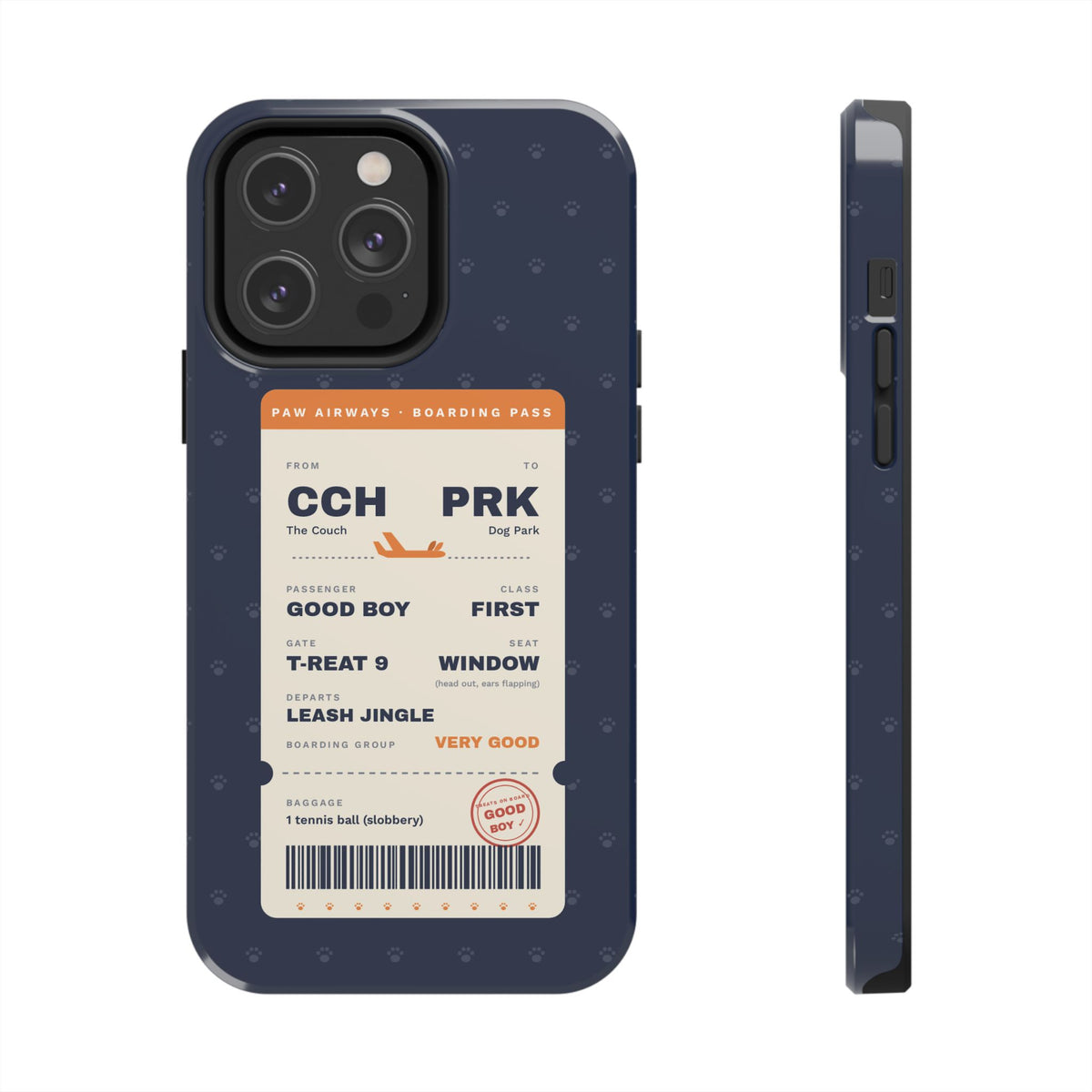 Funny Dog Phone Case, Boarding Pass iPhone Case, Good Boy Dog Lover Gift, Travel Dog Mom Gift, Tough iPhone 16 15 14 Case