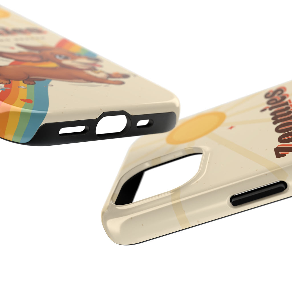 Dachshund Phone Case, Cute Wiener Dog iPhone Case, Retro Zoomies Doxie Gift, Tough iPhone 16 15 Case, Dachshund Mom Gift