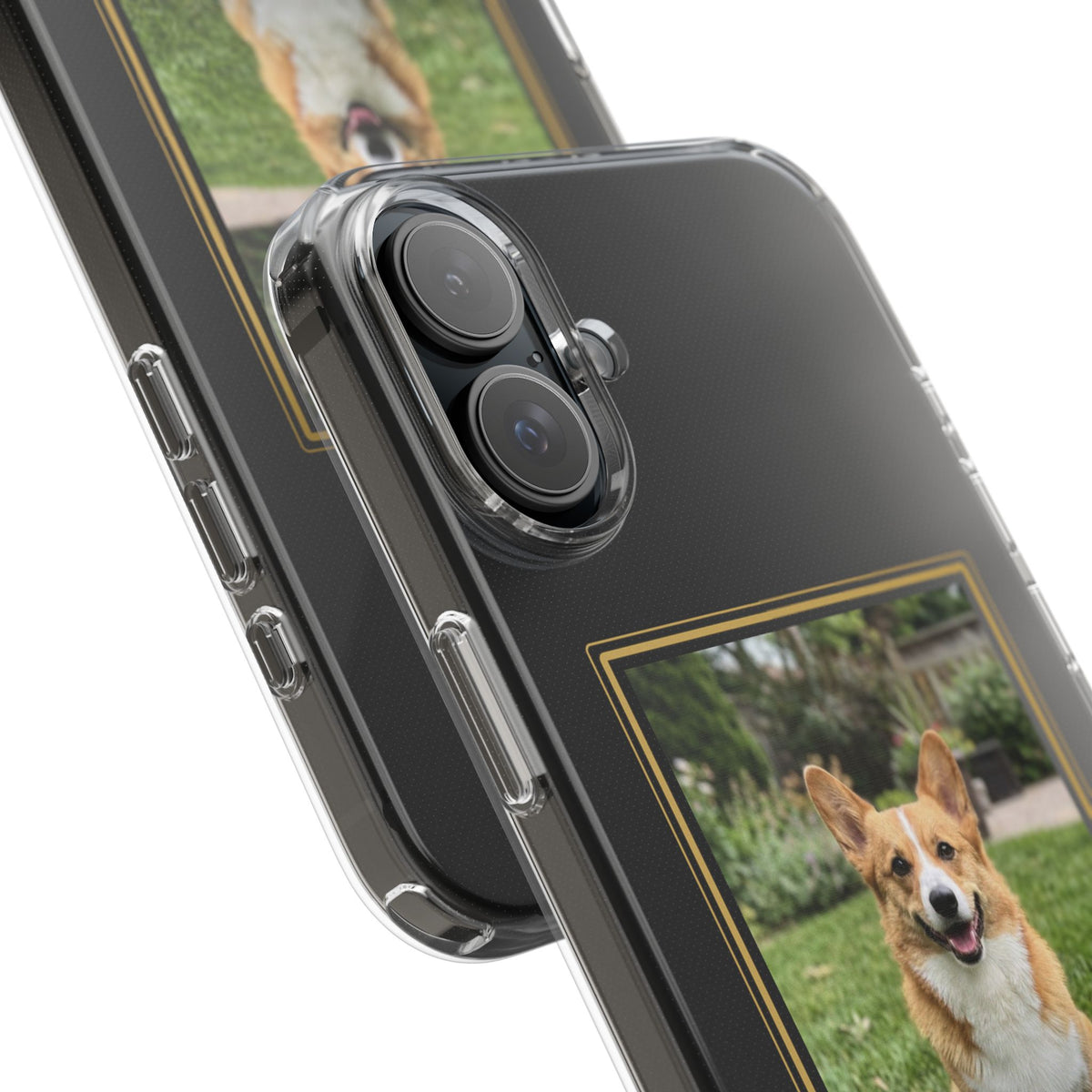 Clear Pet Photo Phone Case, Custom Dog Picture iPhone Case with Name, Personalized Transparent Pet Case, Dog Mom Gift