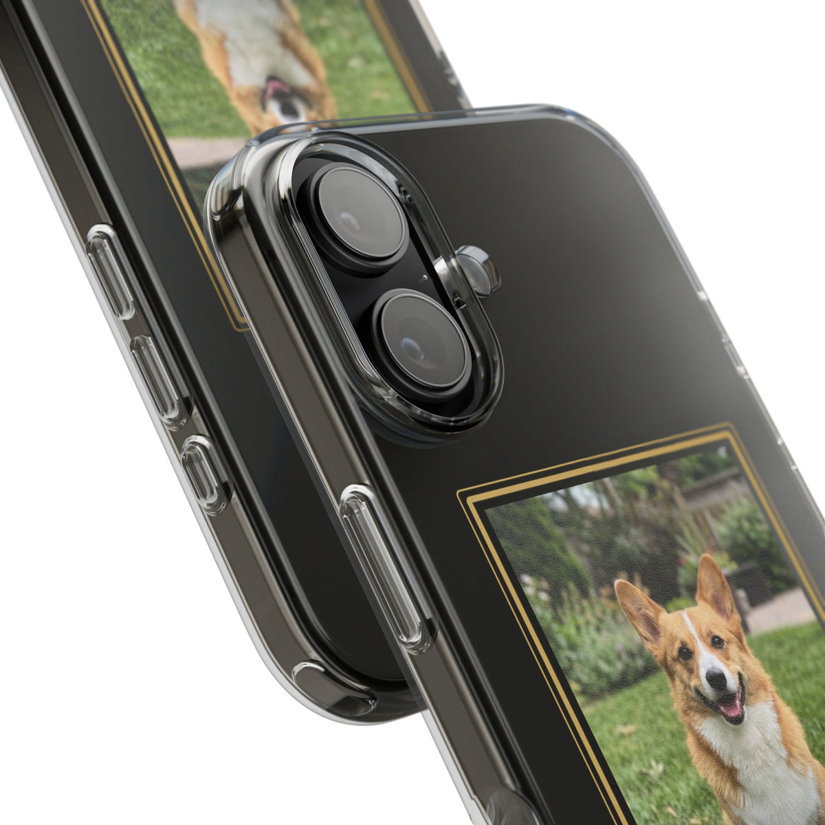 Clear Pet Photo Phone Case, Custom Dog Picture iPhone Case with Name, Personalized Transparent Pet Case, Dog Mom Gift