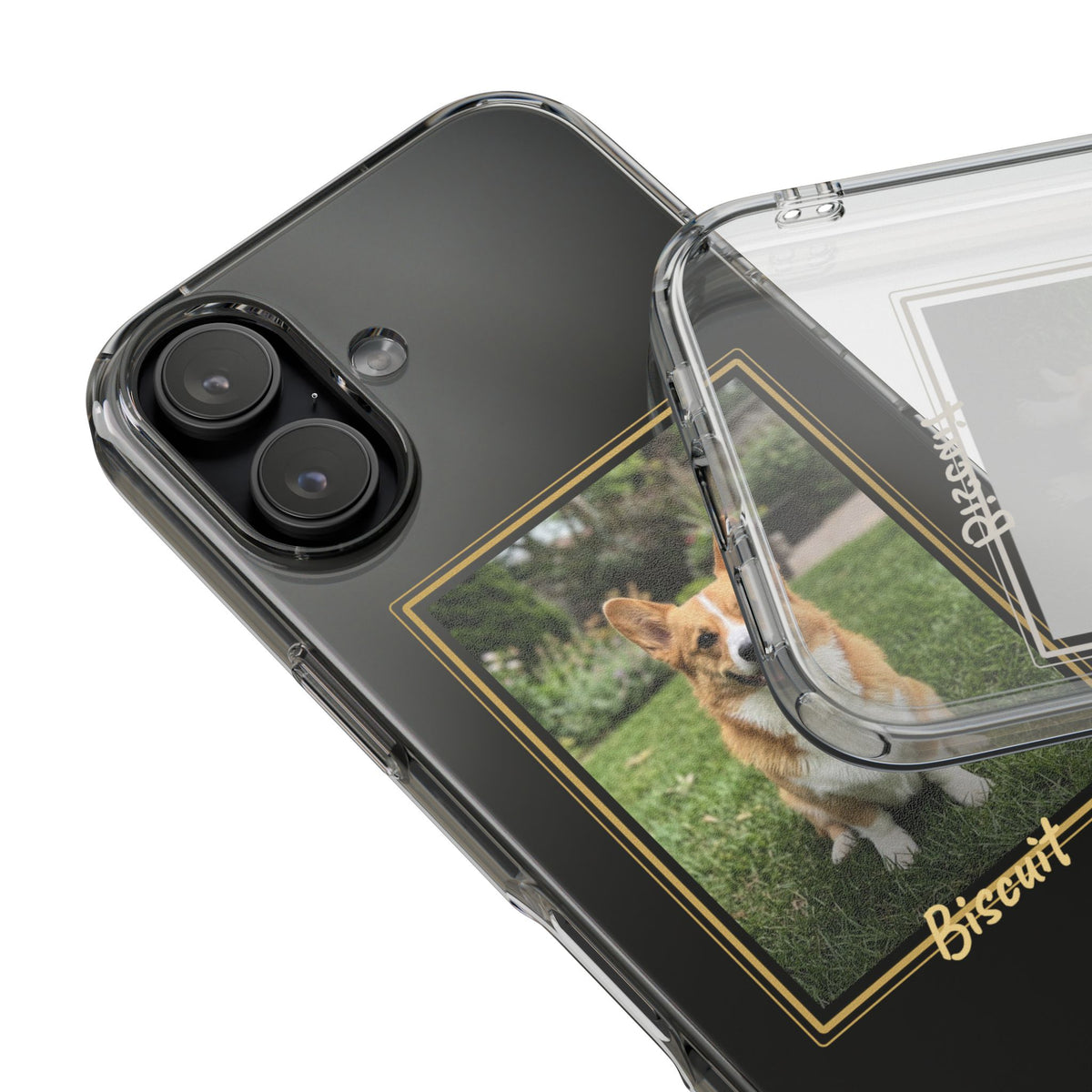 Clear Pet Photo Phone Case, Custom Dog Picture iPhone Case with Name, Personalized Transparent Pet Case, Dog Mom Gift
