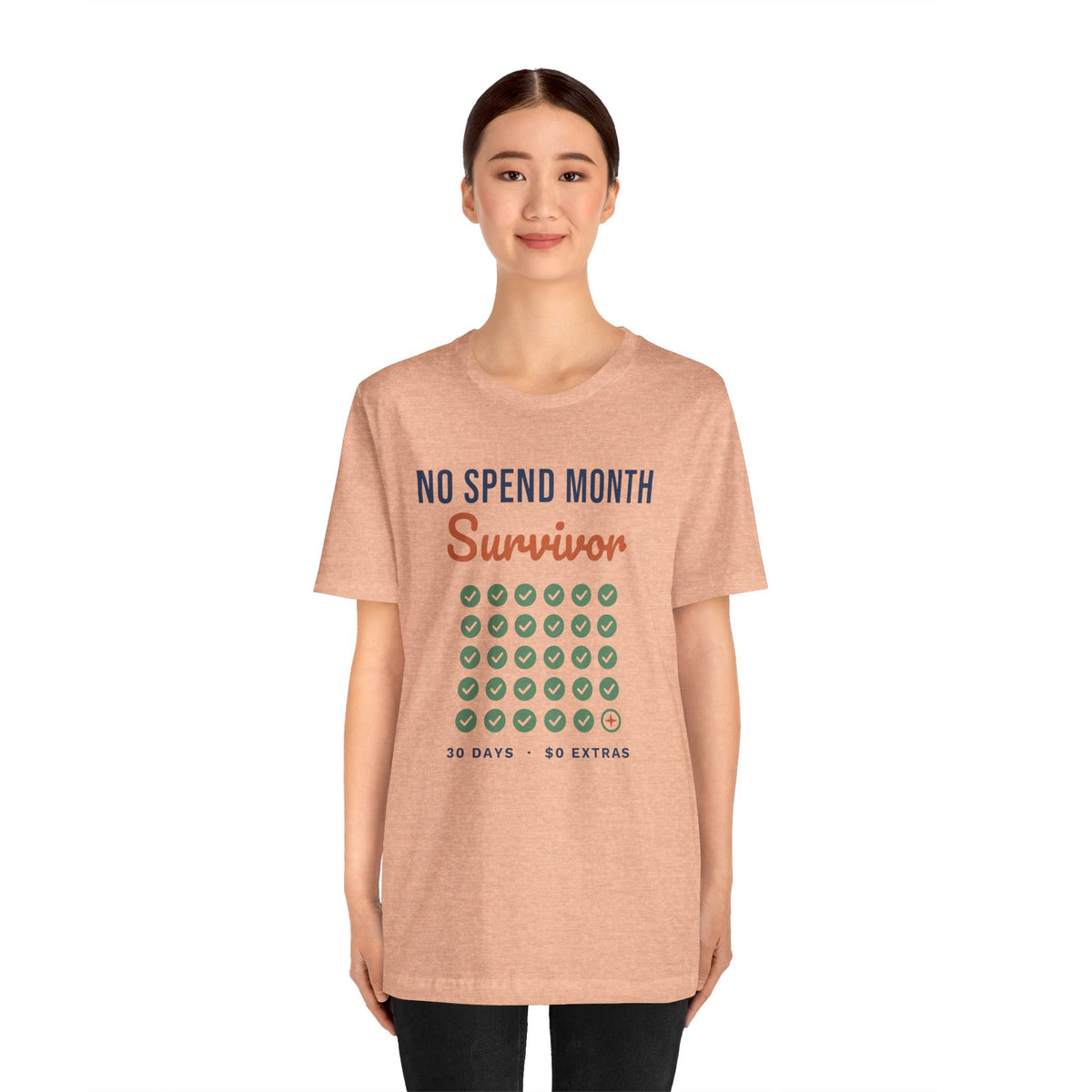 No Spend Month Survivor Shirt, Funny Budget T-Shirt, Money Saving Gift, Personal Finance Tee, Unisex Comfort Cotton