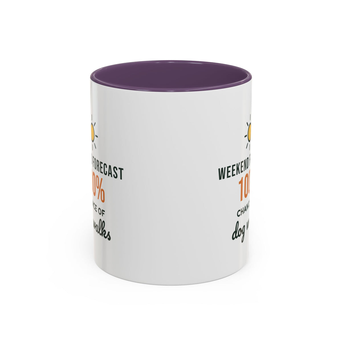 Weekend Forecast 100% Chance of Dog Walks Mug, Funny Dog Owner Coffee Mug, Dog Lover Gift, Dog Walker Cup