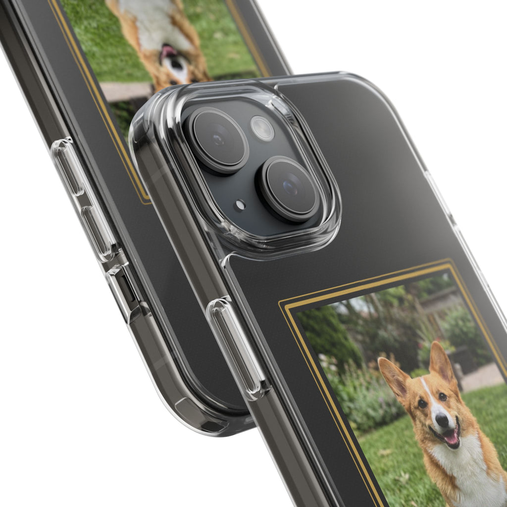 Clear Pet Photo Phone Case, Custom Dog Picture iPhone Case with Name, Personalized Transparent Pet Case, Dog Mom Gift