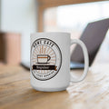 Coffee Lover Gift, Home Café Regular Mug, Retro Coffee Badge 15oz Mug, Home Barista Gift, Large Coffee Mug for Her