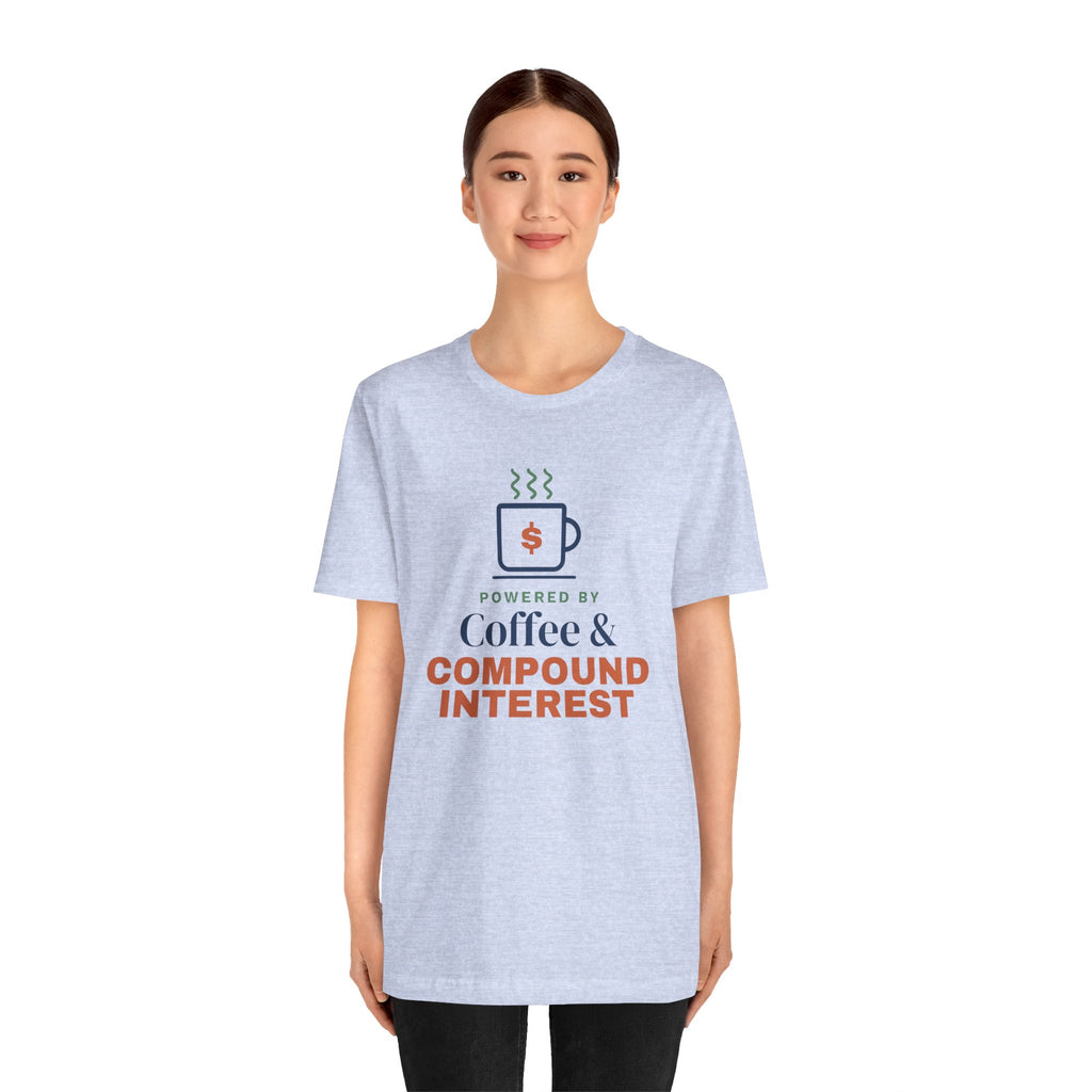 Coffee and Compound Interest Shirt, Funny Budget T-Shirt, Money Saving Gift, Personal Finance Tee, Unisex Comfort Cotton