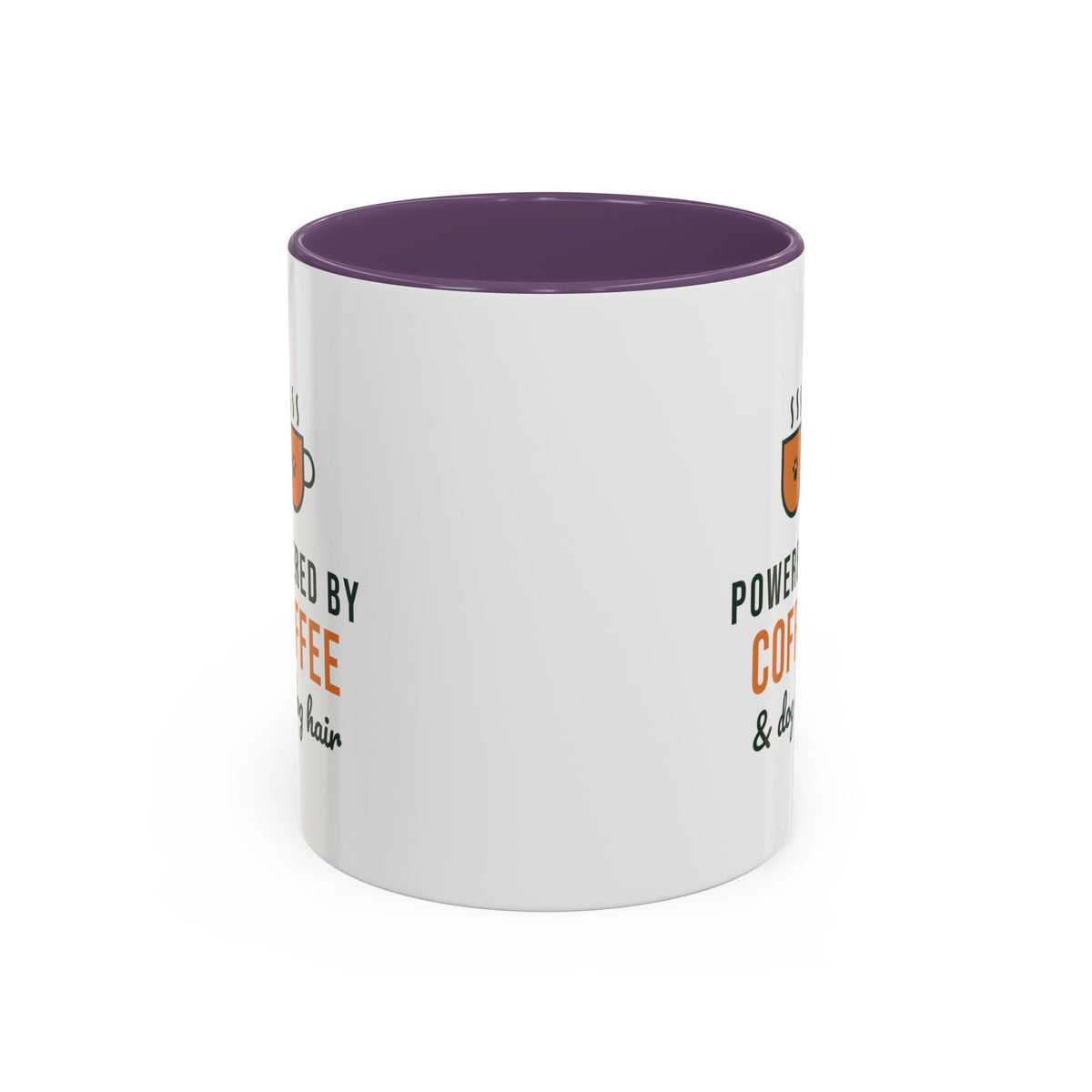 Powered By Coffee and Dog Hair Mug, Funny Dog Lover Coffee Mug, Dog Mom Gift, Coffee Lover Cup