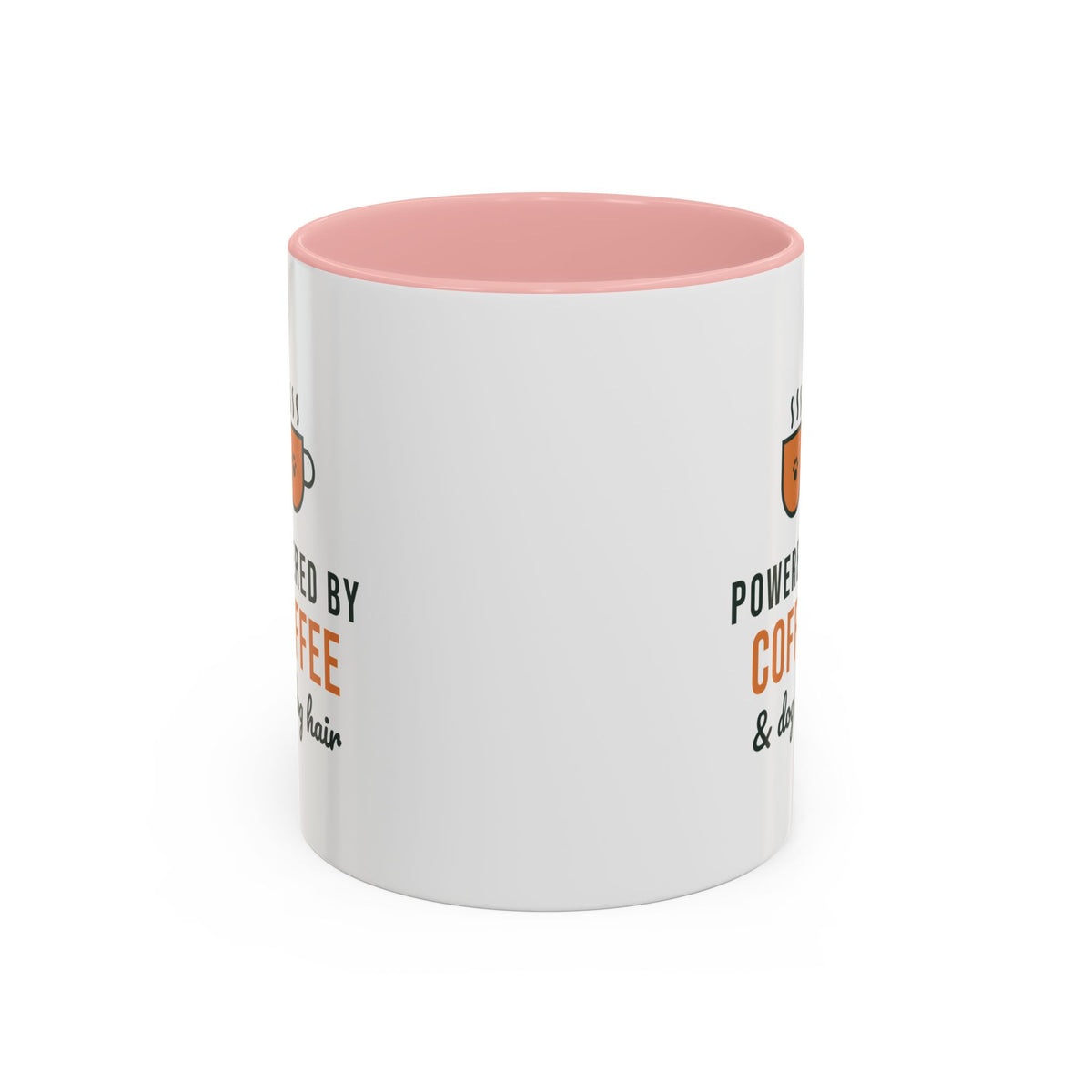 Powered By Coffee and Dog Hair Mug, Funny Dog Lover Coffee Mug, Dog Mom Gift, Coffee Lover Cup