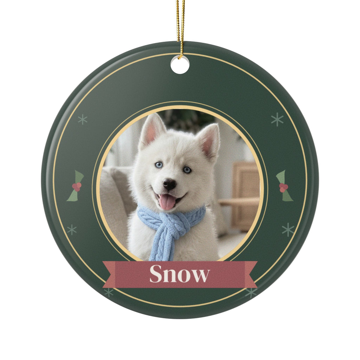 Custom Pet Photo Ornament, Personalized Dog Christmas Ornament with Name, Cat Photo Ornament, Pet Ornament 2026, Dog Mom Christmas Gift