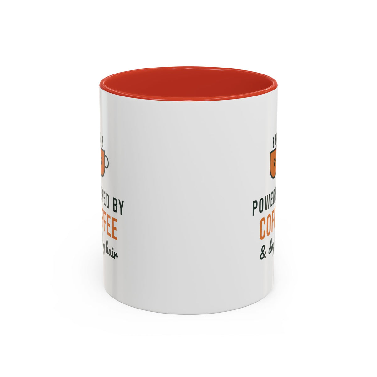 Powered By Coffee and Dog Hair Mug, Funny Dog Lover Coffee Mug, Dog Mom Gift, Coffee Lover Cup