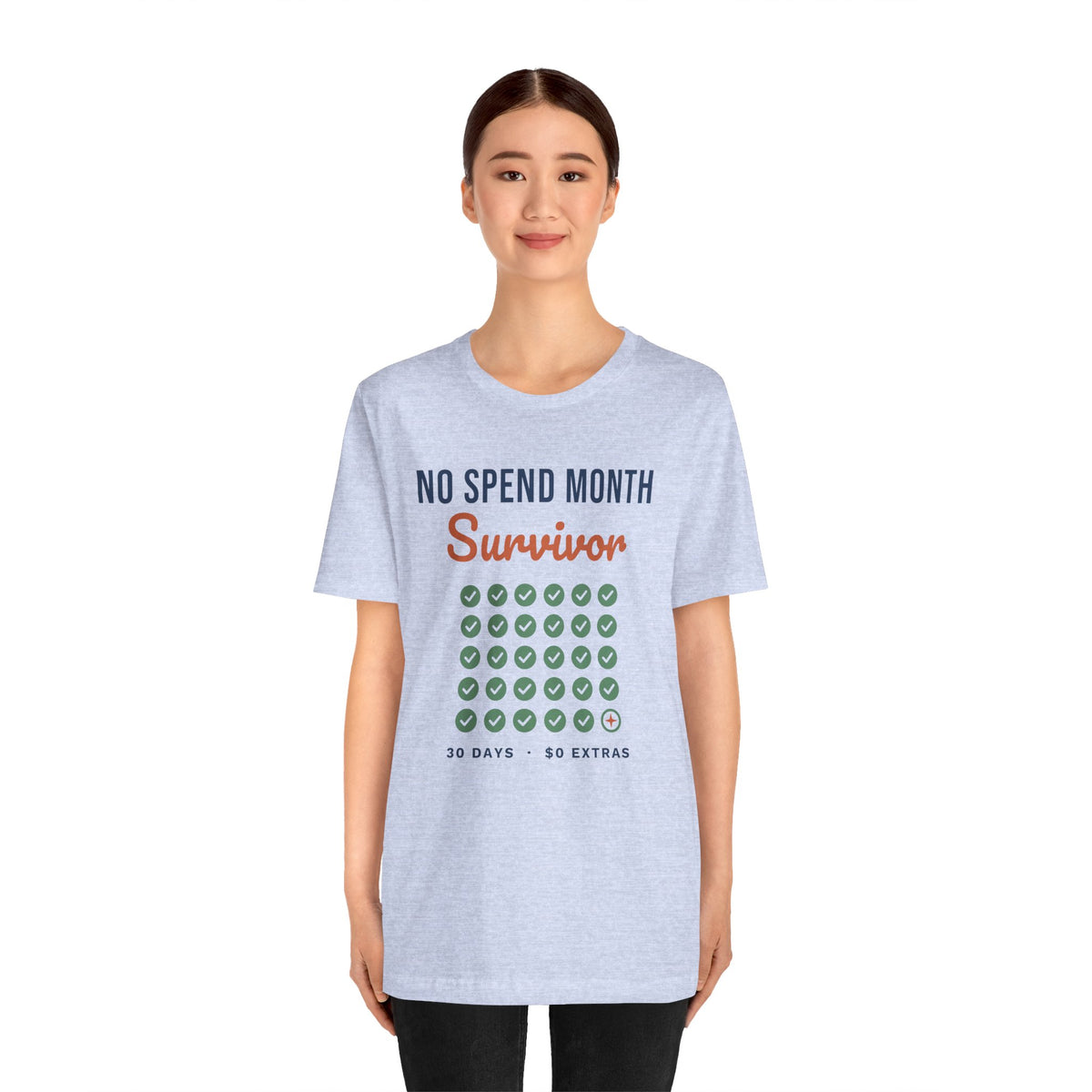 No Spend Month Survivor Shirt, Funny Budget T-Shirt, Money Saving Gift, Personal Finance Tee, Unisex Comfort Cotton