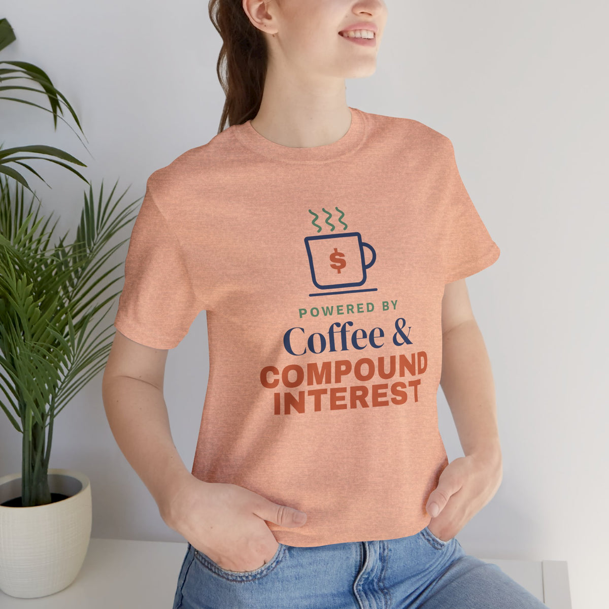Coffee and Compound Interest Shirt, Funny Budget T-Shirt, Money Saving Gift, Personal Finance Tee, Unisex Comfort Cotton
