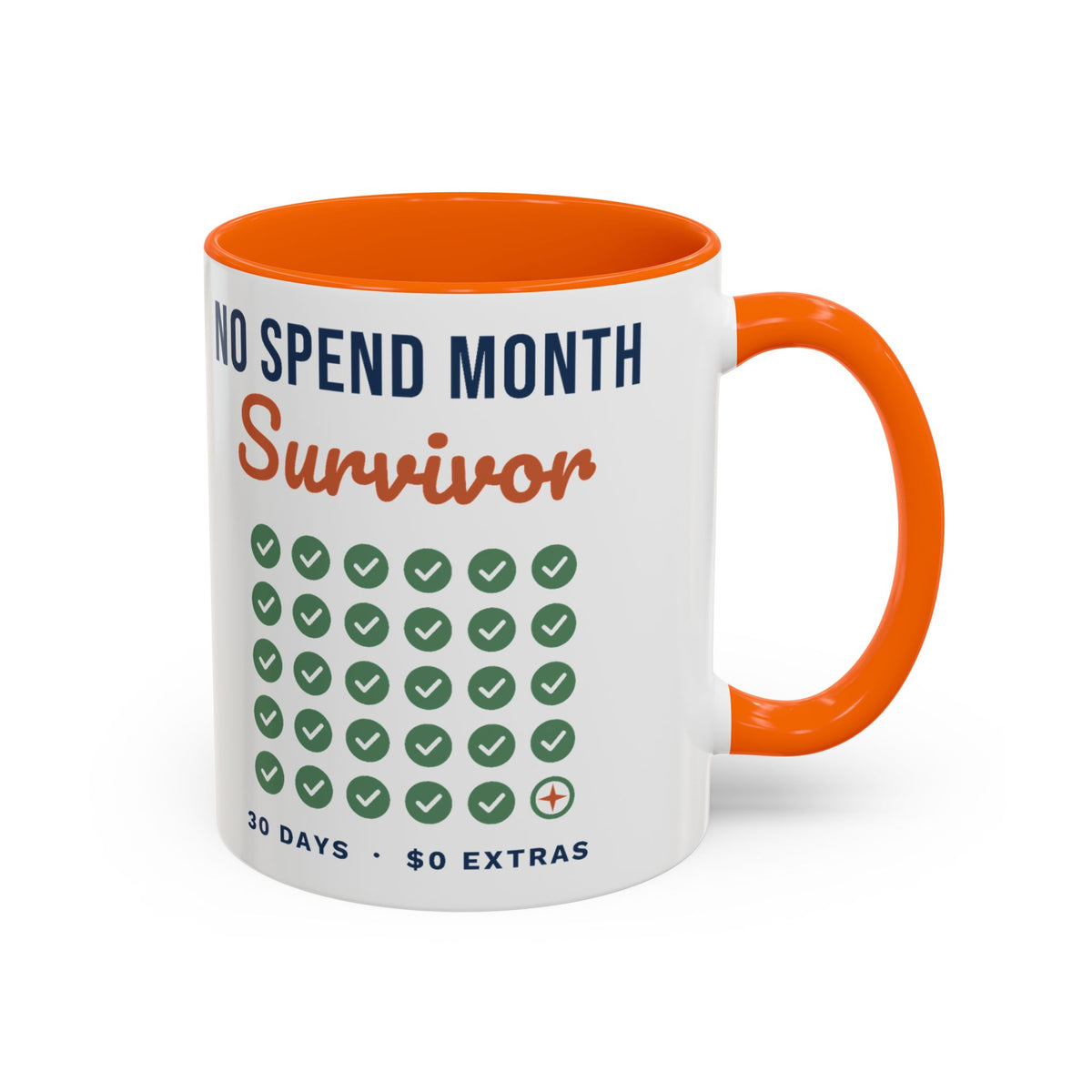 No Spend Month Survivor Mug, Funny Budget Coffee Mug, Money Saving Gift, Personal Finance Gift, 11oz Ceramic Mug
