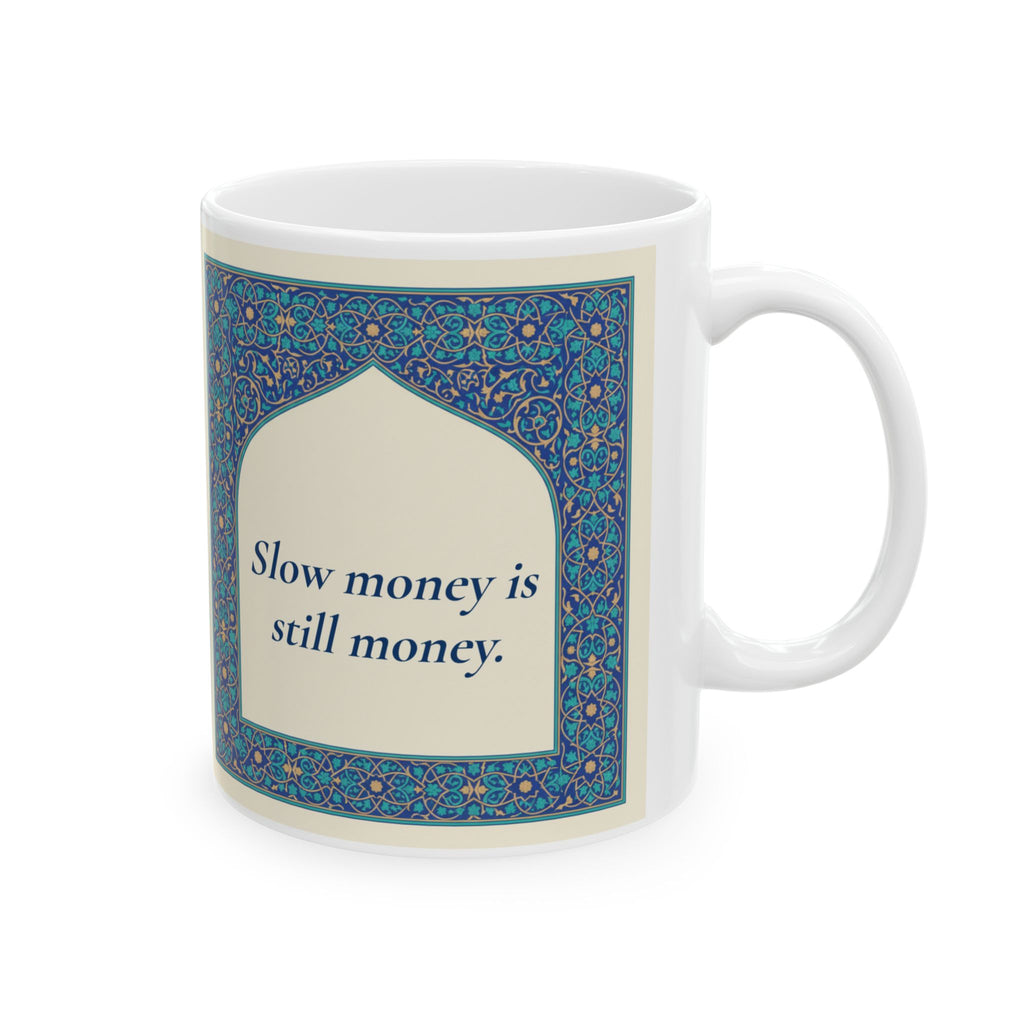 Personalized Savings Goal Mug, Persian Tile Coffee Mug, Custom House Fund Gift for Savers