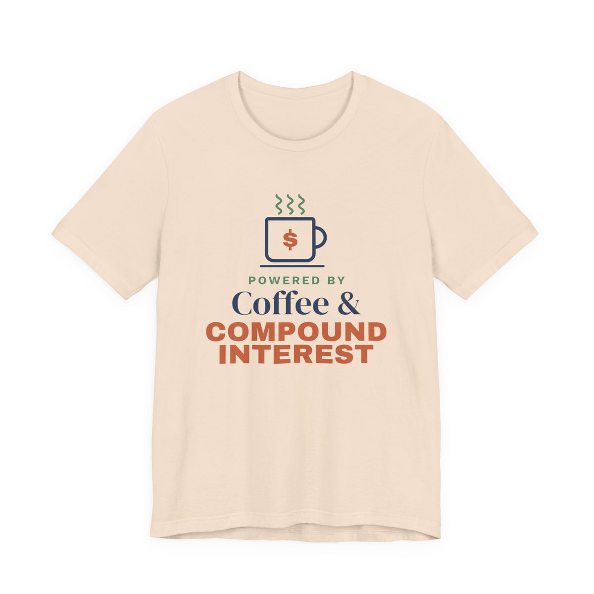 Coffee and Compound Interest Shirt, Funny Budget T-Shirt, Money Saving Gift, Personal Finance Tee, Unisex Comfort Cotton