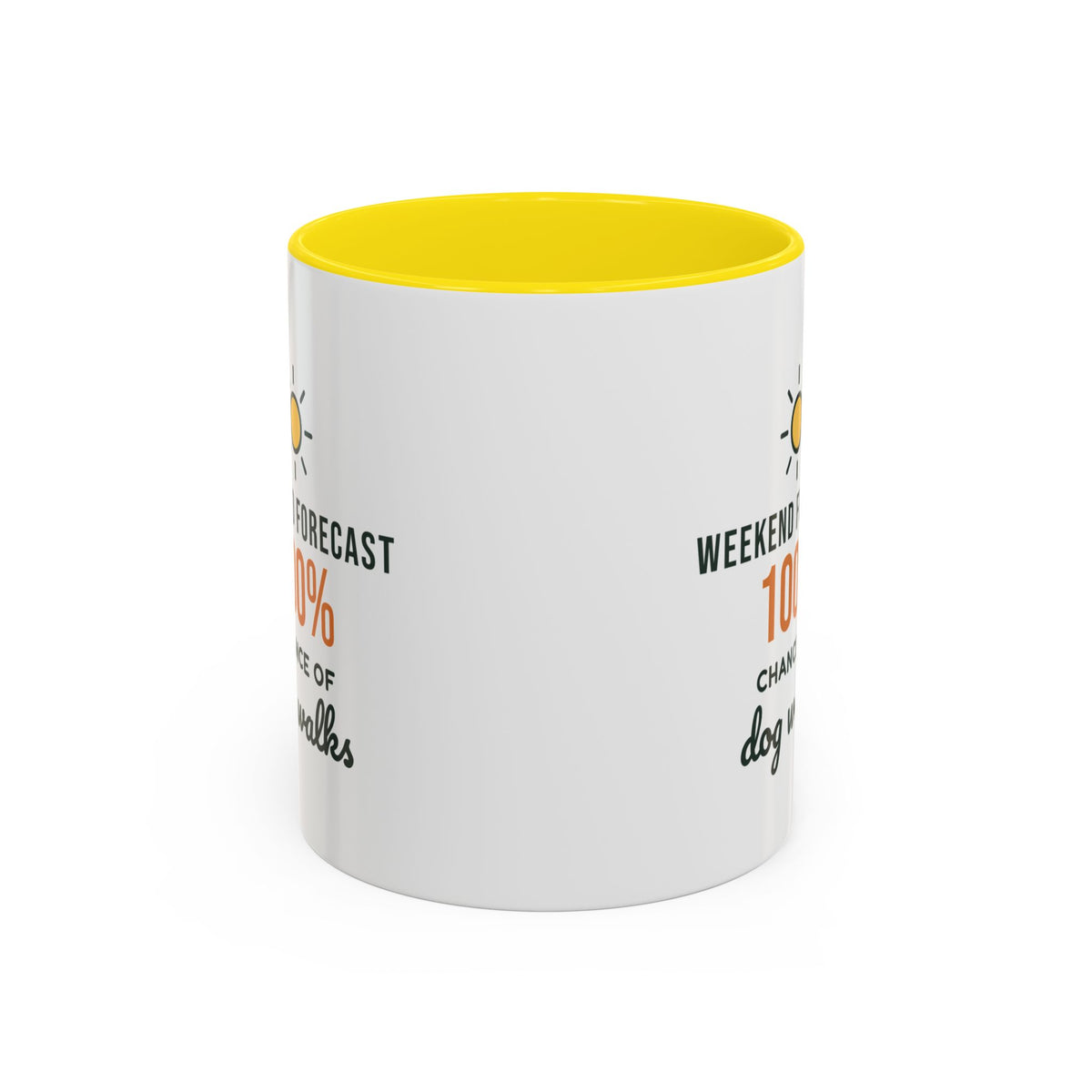 Weekend Forecast 100% Chance of Dog Walks Mug, Funny Dog Owner Coffee Mug, Dog Lover Gift, Dog Walker Cup