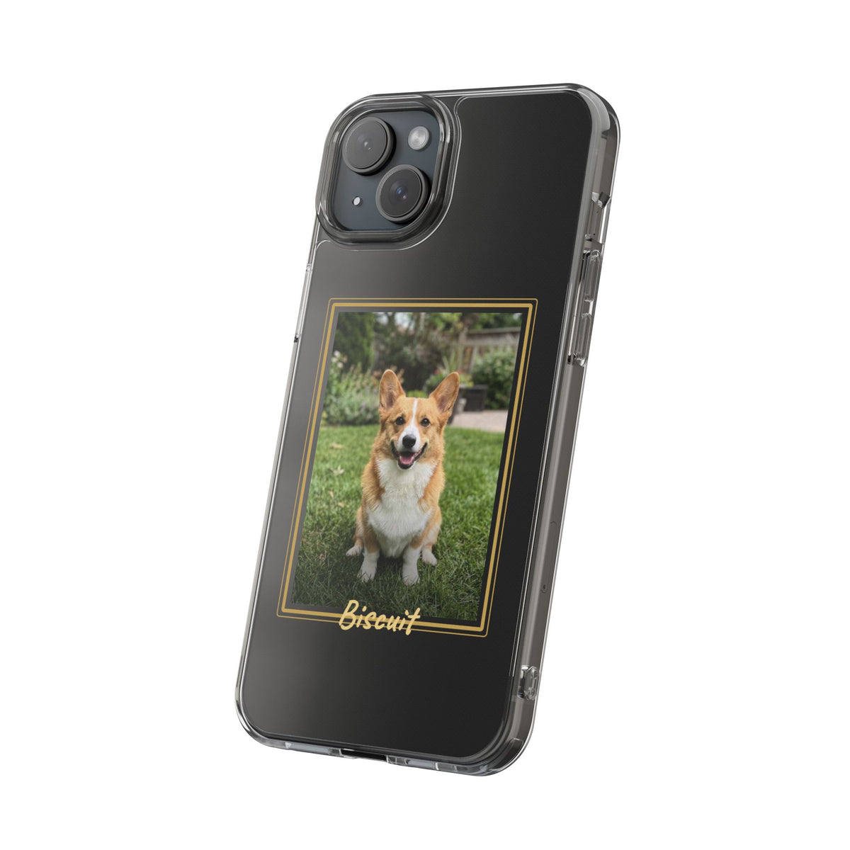 Clear Pet Photo Phone Case, Custom Dog Picture iPhone Case with Name, Personalized Transparent Pet Case, Dog Mom Gift