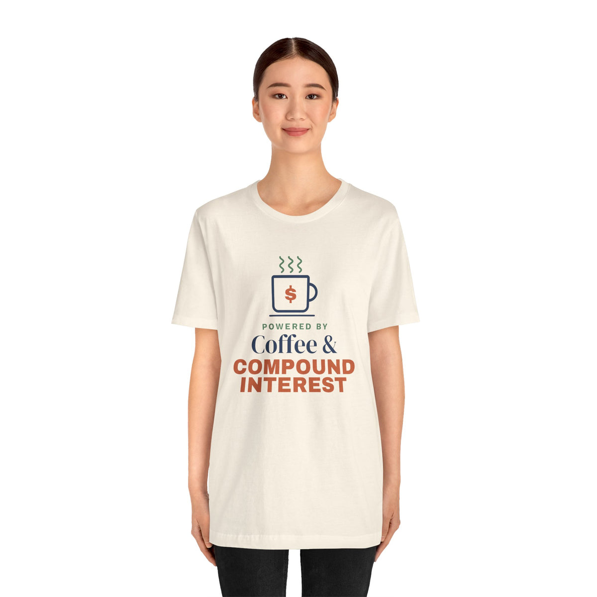 Coffee and Compound Interest Shirt, Funny Budget T-Shirt, Money Saving Gift, Personal Finance Tee, Unisex Comfort Cotton
