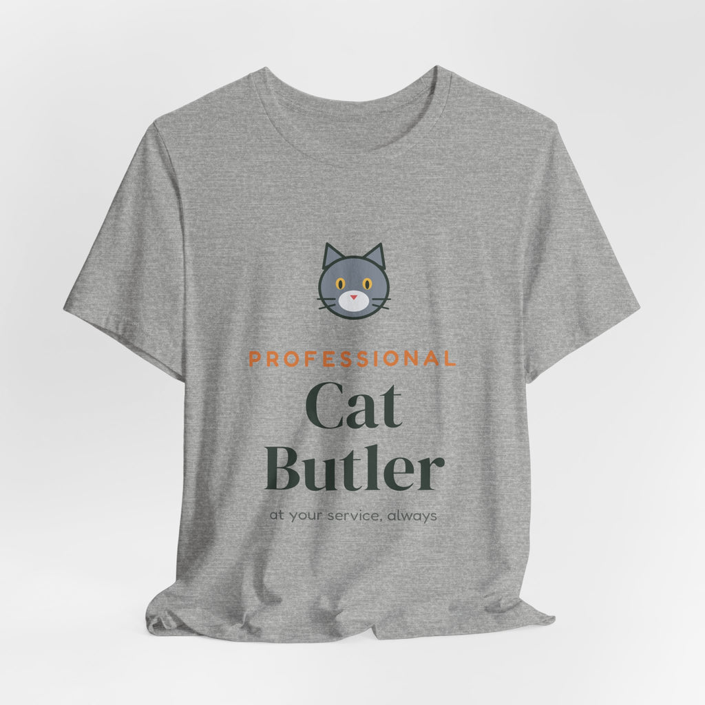 Professional Cat Butler Shirt, Funny Cat Owner Tee, Cat Dad Cat Mom T-Shirt, Gift for Cat Lover