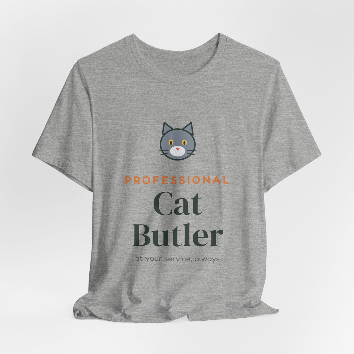 Professional Cat Butler Shirt, Funny Cat Owner Tee, Cat Dad Cat Mom T-Shirt, Gift for Cat Lover