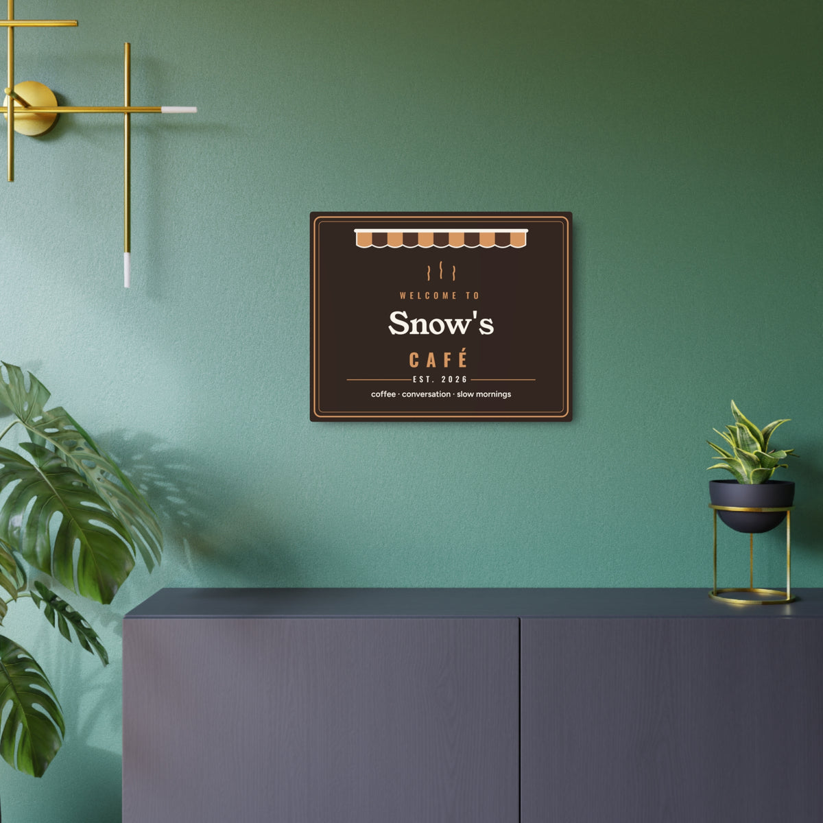 Personalized Coffee Bar Sign, Custom Home Cafe Metal Sign with Name, Coffee Station Decor, Housewarming Gift