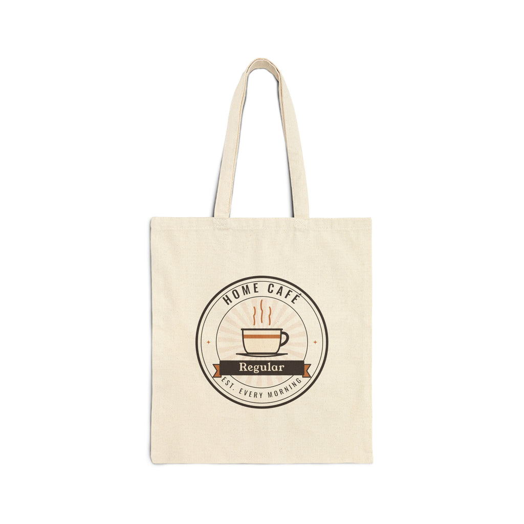 Coffee Lover Gift, Home Café Regular Tote Bag, Retro Coffee Canvas Tote, Farmers Market Bag, Latte Lover Gift for Her