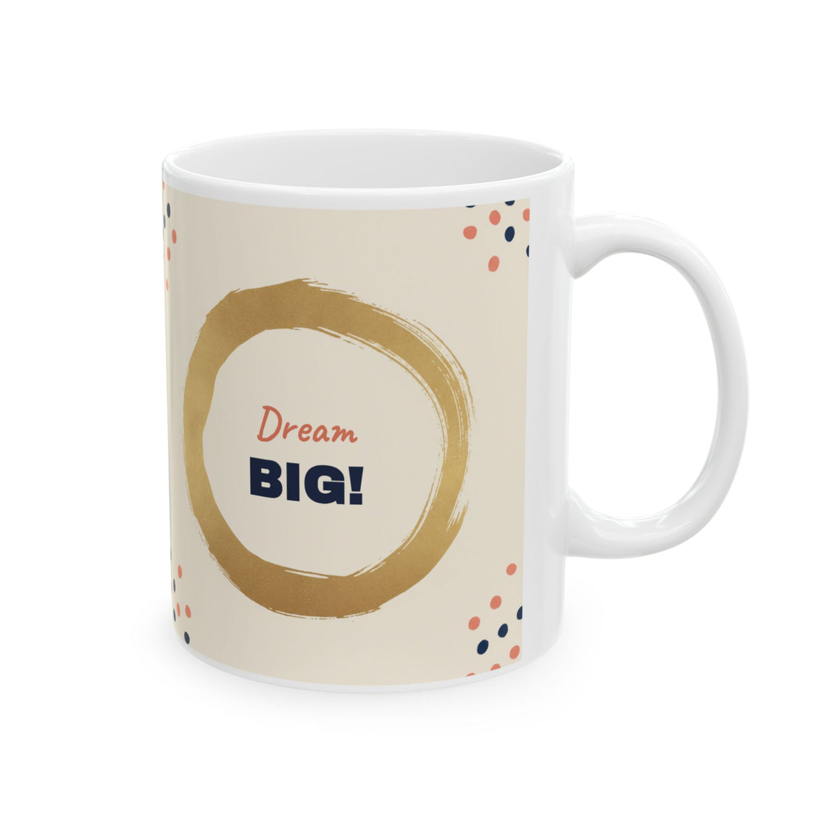Personalized Savings Goal Mug, Gold Dream Big Saving For Coffee Mug, Custom House Fund or Travel Fund Gift