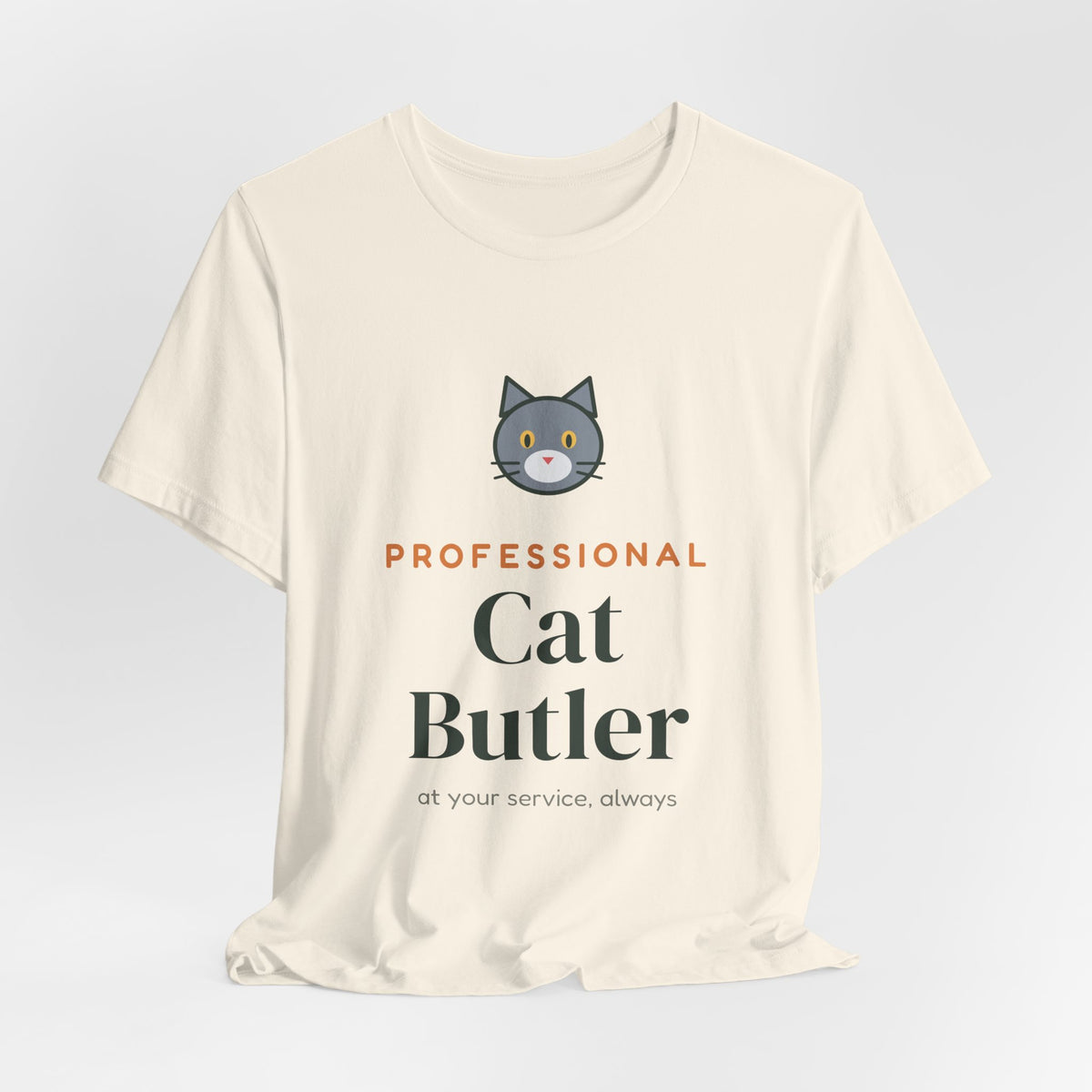 Professional Cat Butler Shirt, Funny Cat Owner Tee, Cat Dad Cat Mom T-Shirt, Gift for Cat Lover