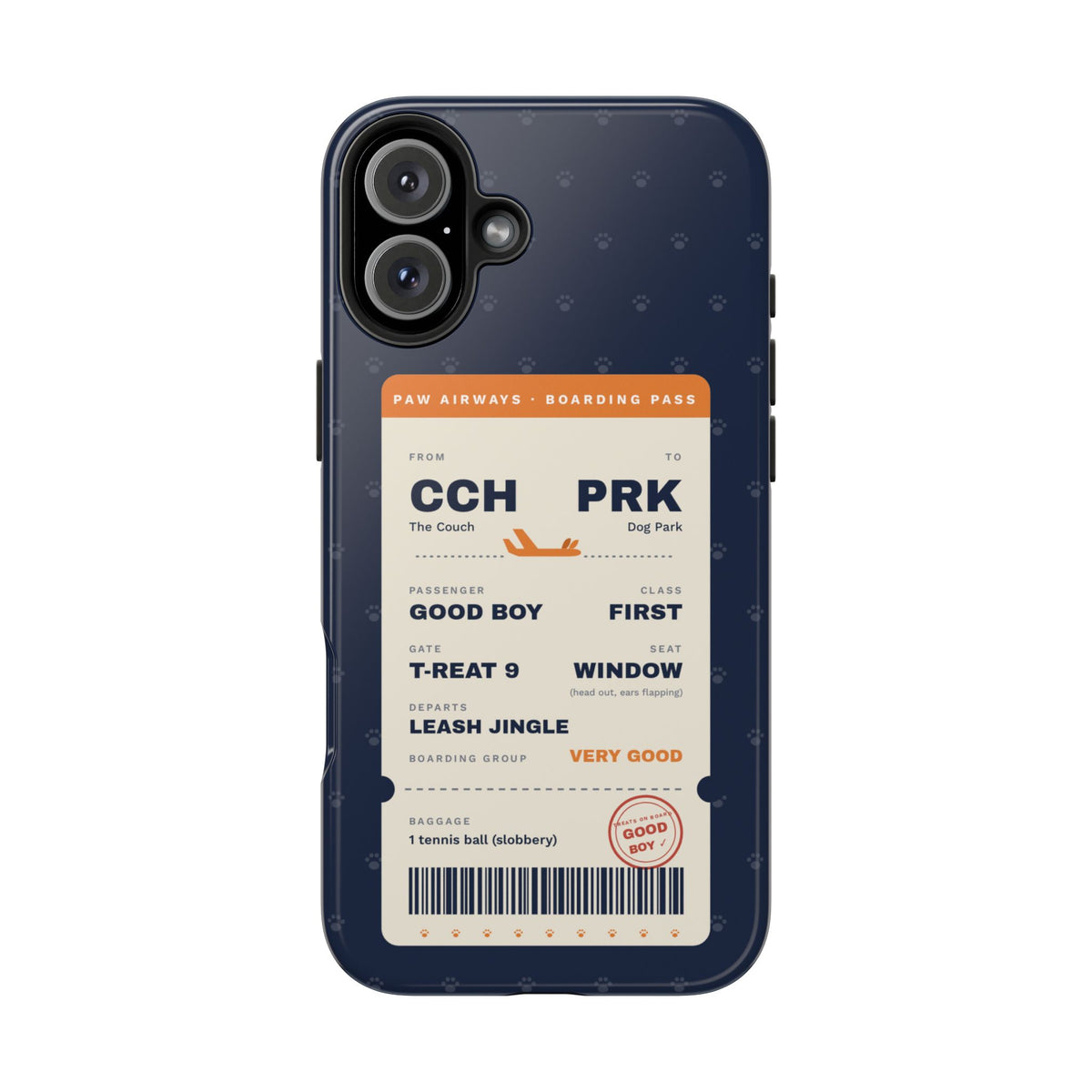 Funny Dog Phone Case, Boarding Pass iPhone Case, Good Boy Dog Lover Gift, Travel Dog Mom Gift, Tough iPhone 16 15 14 Case
