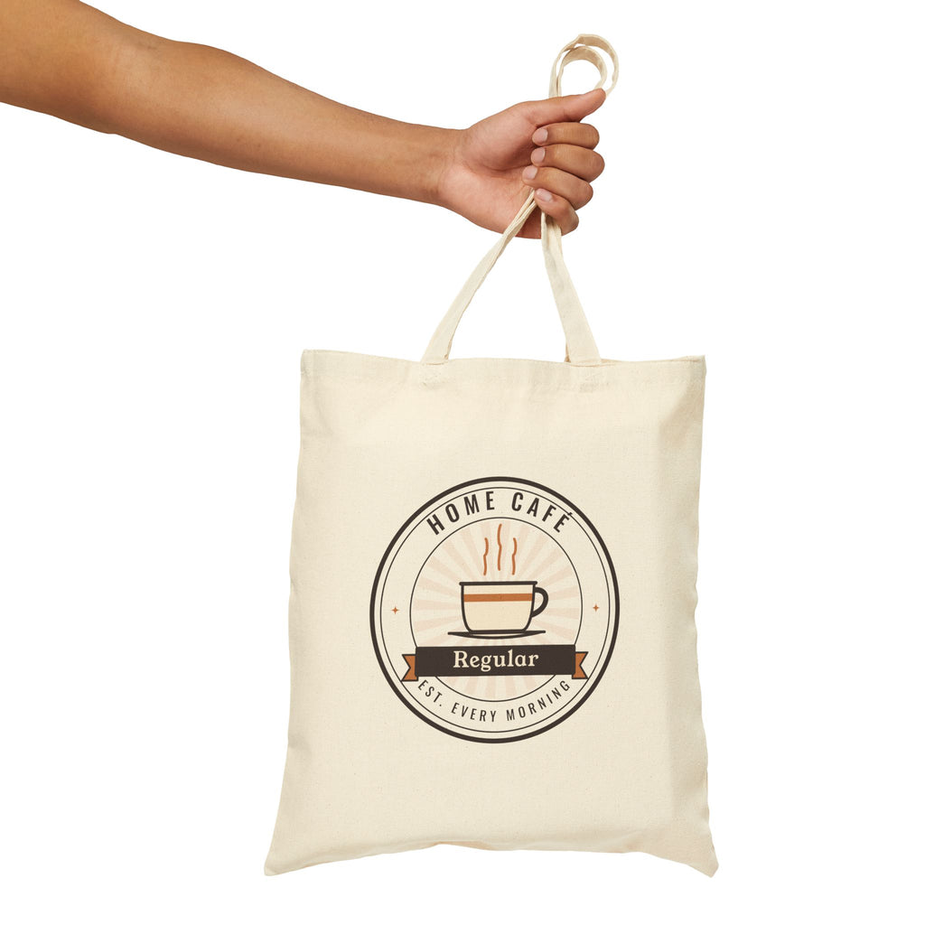 Coffee Lover Gift, Home Café Regular Tote Bag, Retro Coffee Canvas Tote, Farmers Market Bag, Latte Lover Gift for Her